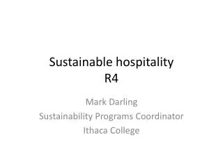 Sustainable hospitality R4