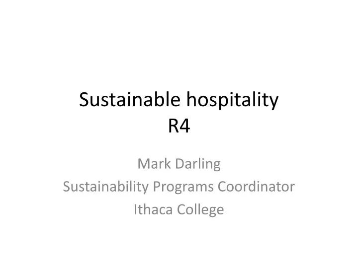 sustainable hospitality r4