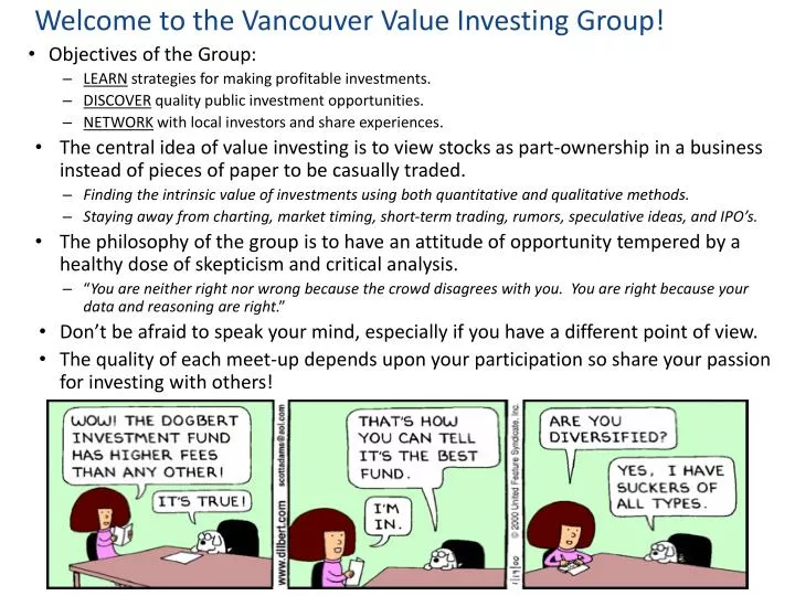 welcome to the vancouver value investing group