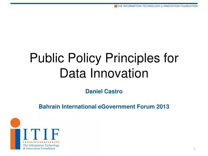public policy principles for data innovation