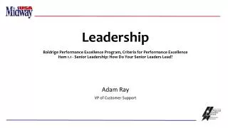 Adam Ray VP of Customer Support
