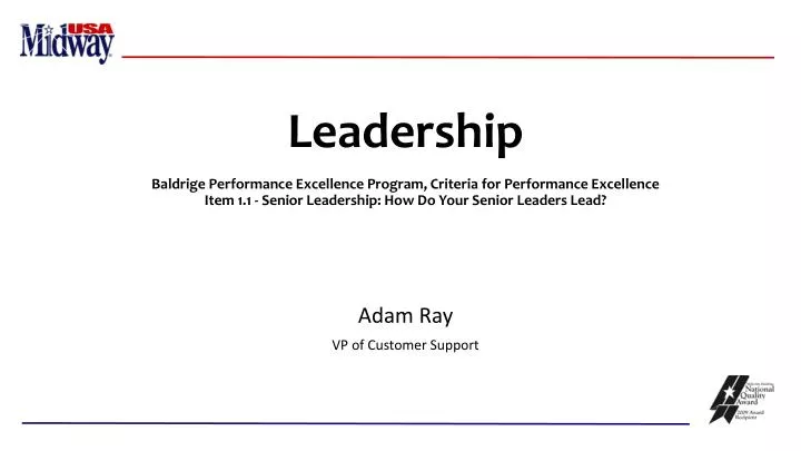 adam ray vp of customer support