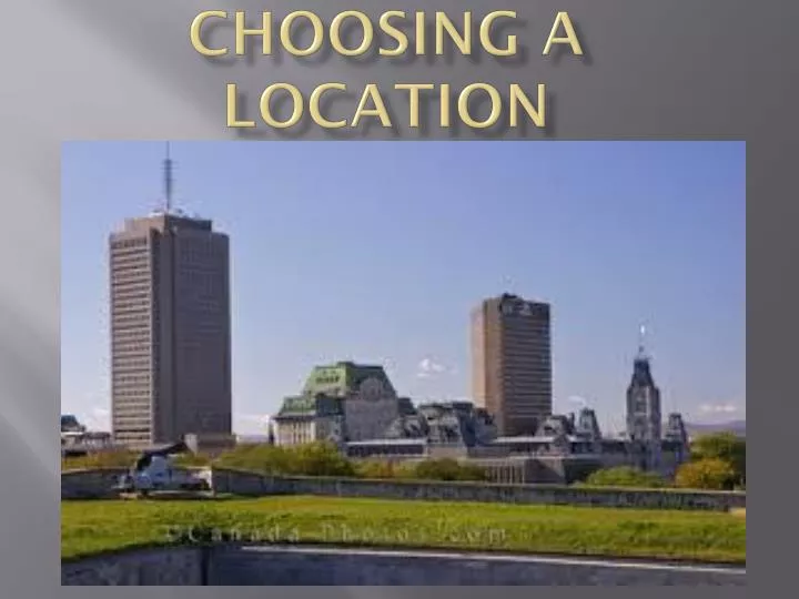 choosing a location