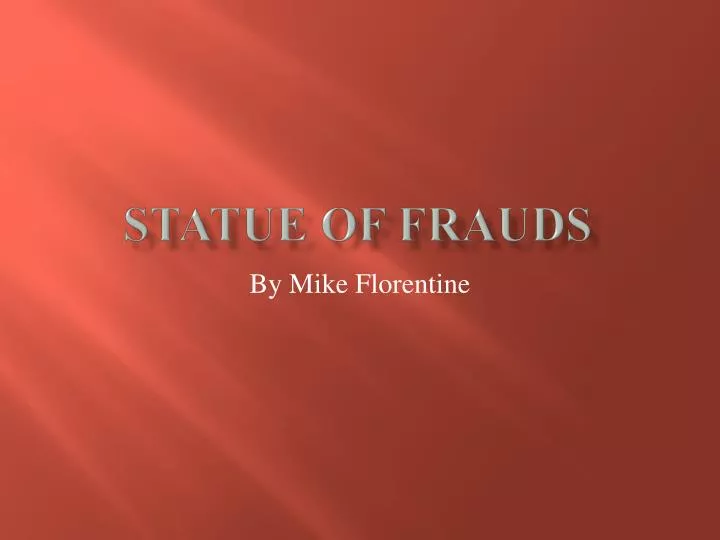 statue of frauds