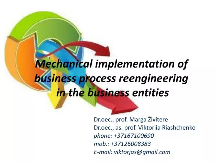 mechanical implementation of business process reengineering in the business entities