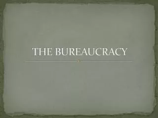 THE BUREAUCRACY