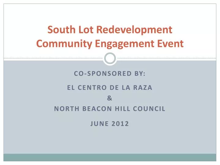 south lot redevelopment community engagement event