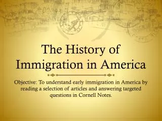 The History of Immigration in America