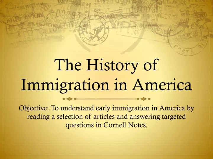 the history of immigration in america