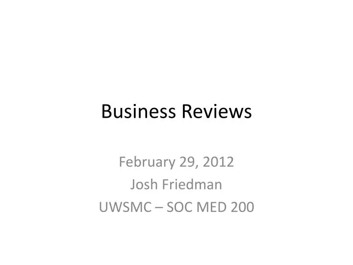 business reviews