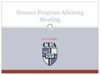 Honors Program Advising Meeting