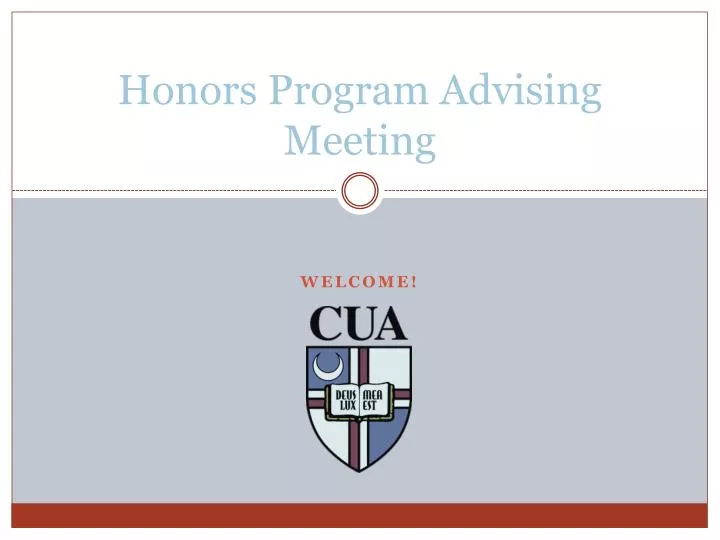 honors program advising meeting