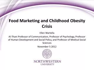 Food Marketing and Childhood Obesity Crisis