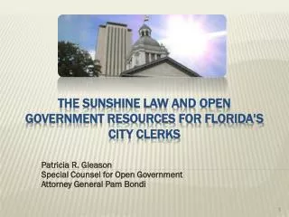 The Sunshine law and open government resources for Florida's city clerks