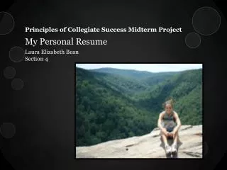 Principles of Collegiate Success Midterm Project