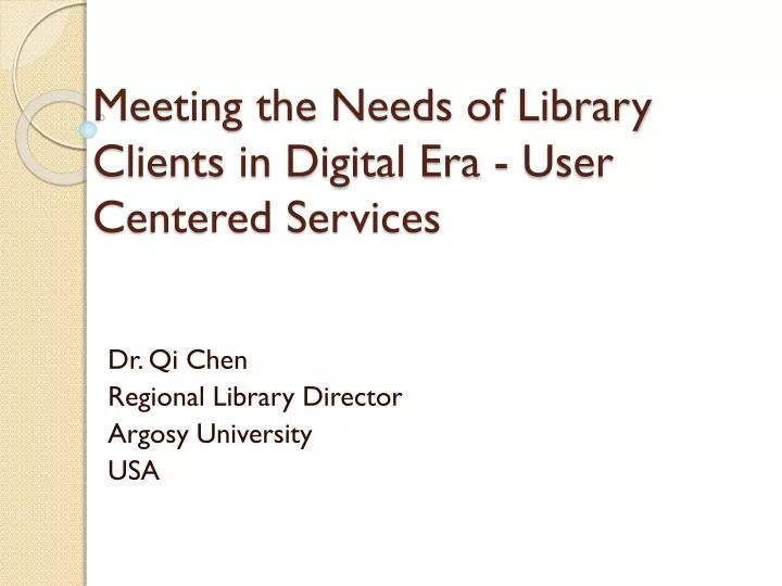 dr qi chen regional library director argosy university usa
