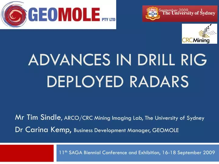 advances in drill rig deployed radars
