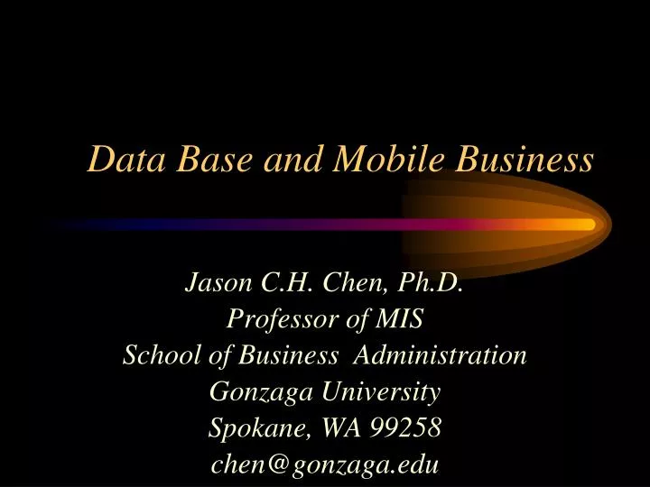 data base and mobile business