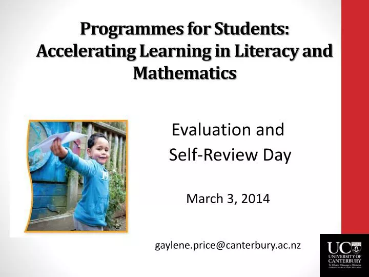 programmes for students accelerating learning in literacy and mathematics