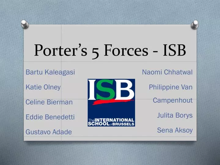 porter s 5 forces isb