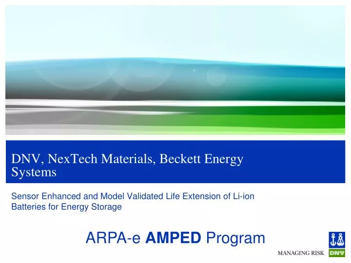 dnv nextech materials beckett energy systems