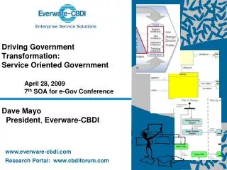 Driving Government Transformation: Service Oriented Government April 28, 2009 	7 th SOA for e-Gov Conference