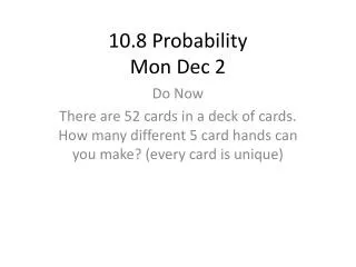 10.8 Probability Mon Dec 2