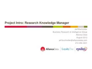 Project Intro: Research Knowledge Manager
