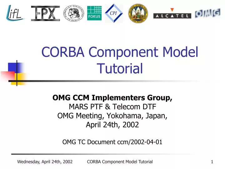 corba component model tutorial