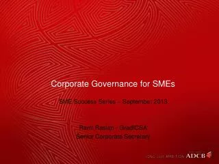 Corporate Governance for SMEs