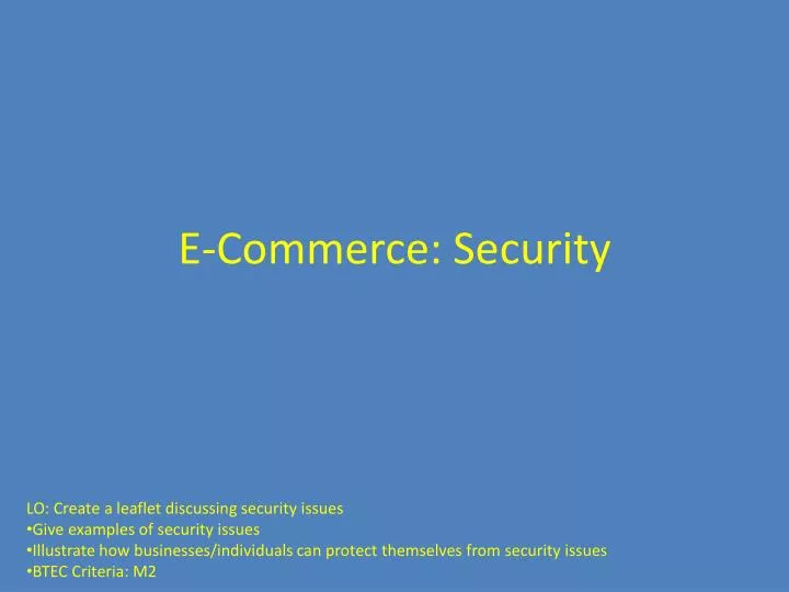 e commerce security