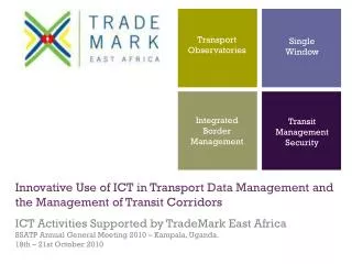 Innovative Use of ICT in Transport Data Management and the Management of Transit Corridors