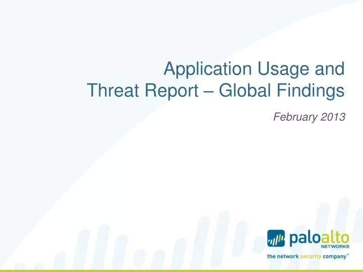 application usage and threat report global findings