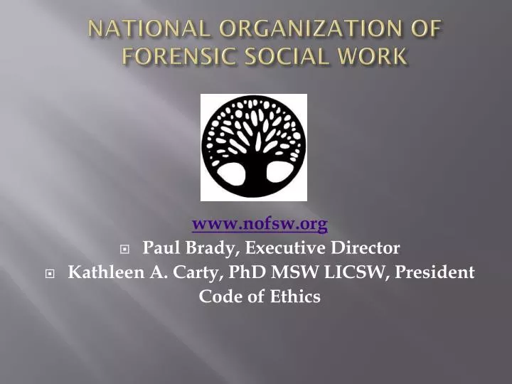 national organization of forensic social work