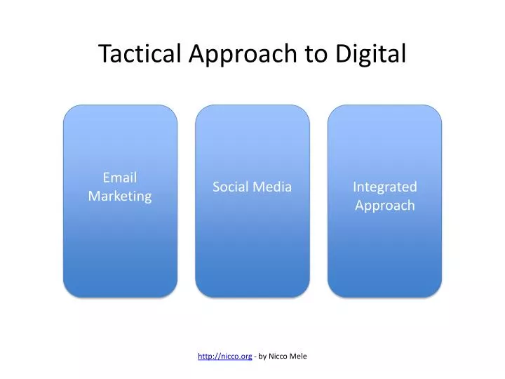 tactical approach to digital