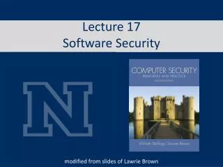 Lecture 17 Software Security