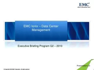 EMC Ionix – Data Center Management
