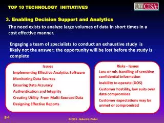 3. Enabling Decision Support and Analytics