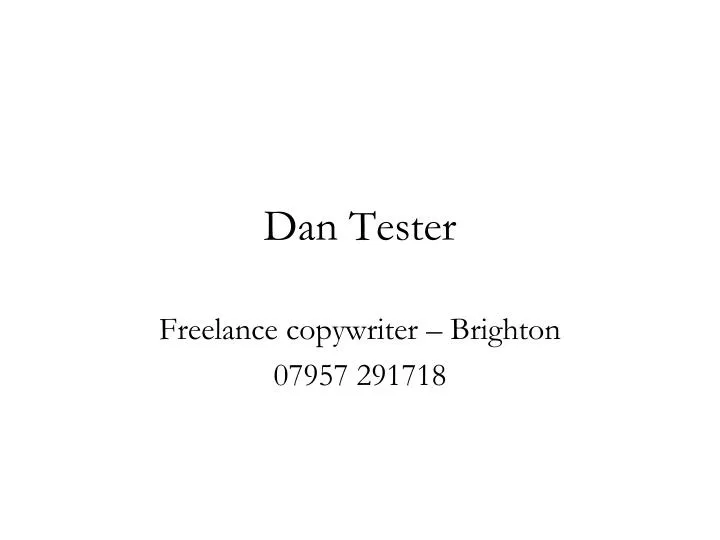 dan tester