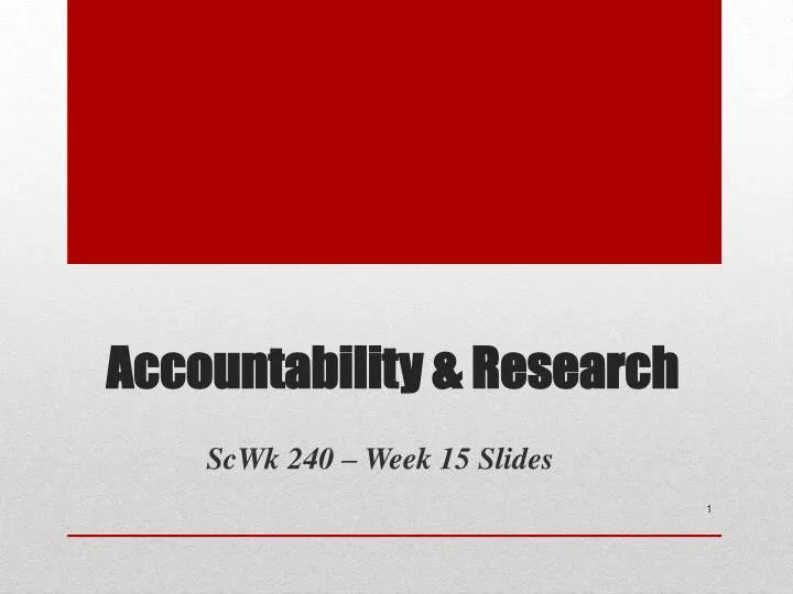 accountability research