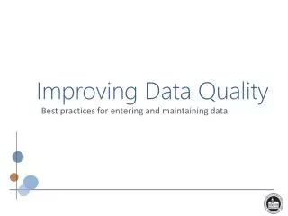 Improving Data Quality