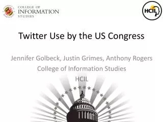 Twitter Use by the US Congress