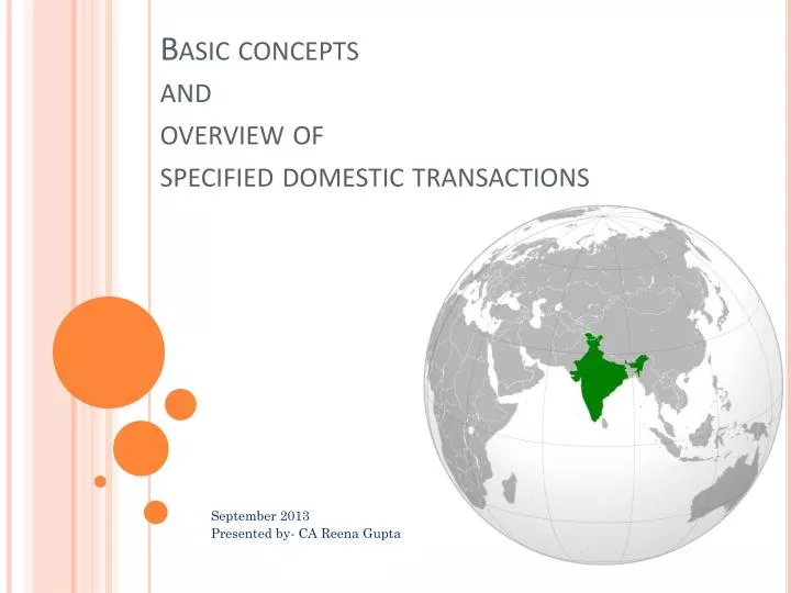 basic concepts and overview of specified domestic transactions