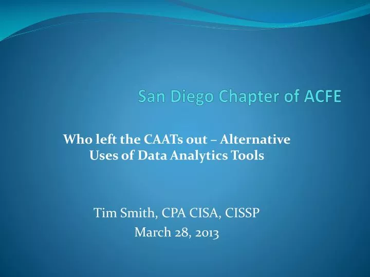 san diego chapter of acfe