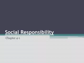 Social Responsibility