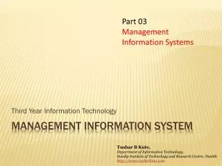 Management information system