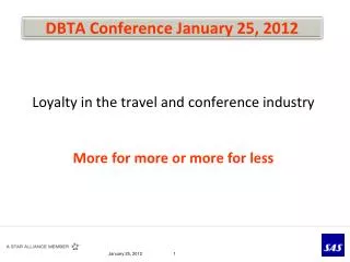 DBTA Conference January 25, 2012