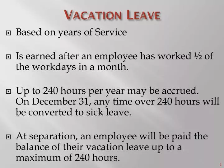 vacation leave