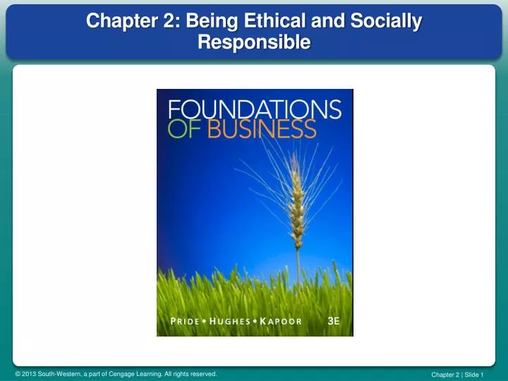 chapter 2 being ethical and socially responsible
