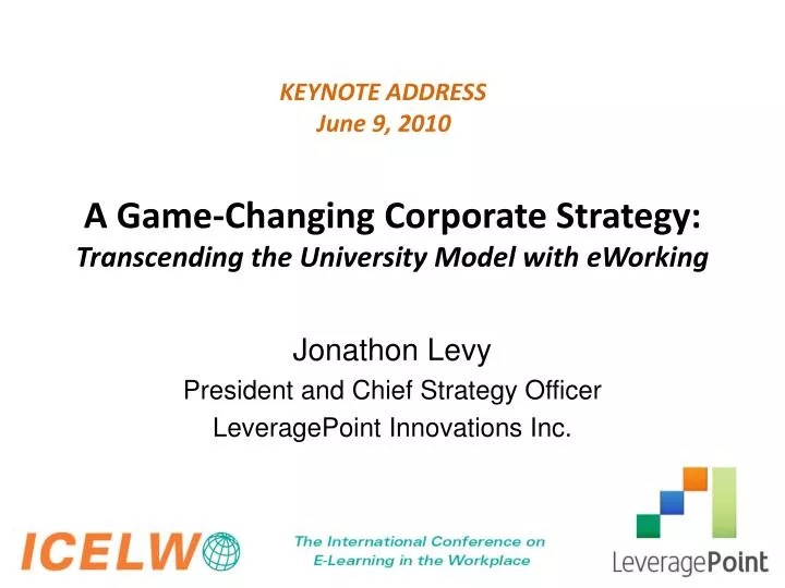 a game changing corporate strategy transcending the university model with eworking